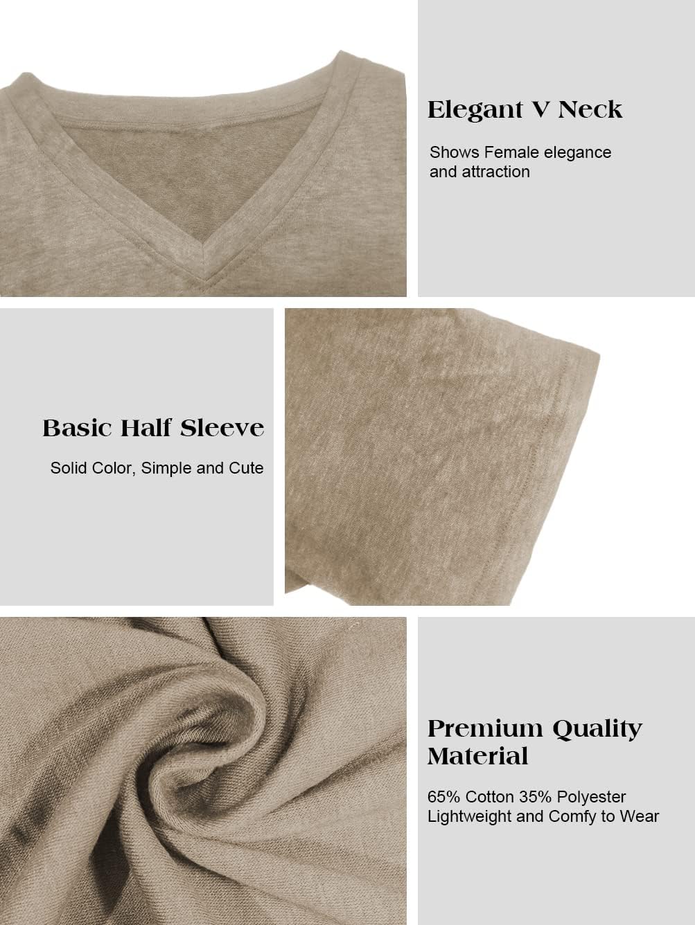 Famulily Women's Summer Casual V Neck Half Sleeve T Shirt Ladies Short Sleeve Oversized Baseball Tshirts Tunic Tops
